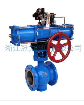 法蘭式V型球閥合流、分流、及流向自由的切換！